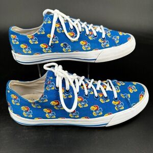 Kansas Jayhawks NCAA Mascot Sneakers UNISEX Row One Lace Up MENS 7.5 WOMENS 9